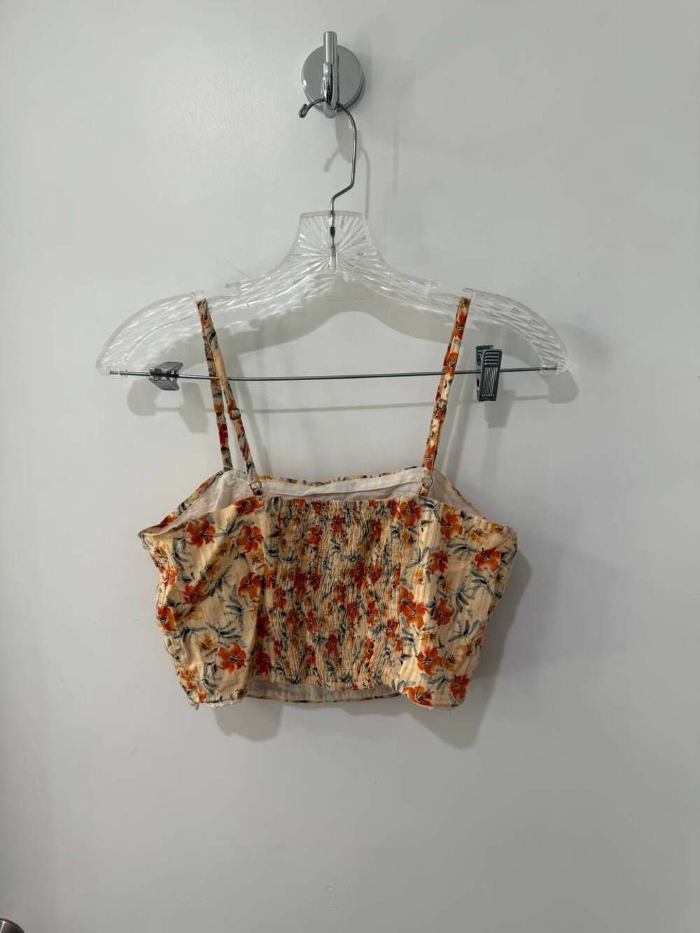 MINKPINK Orange Floral Smocked Crop Top and skirt two-piece set - Picture 6 of 15